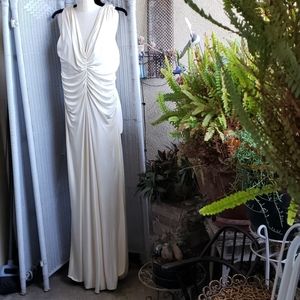 Maxi silky gathered dress